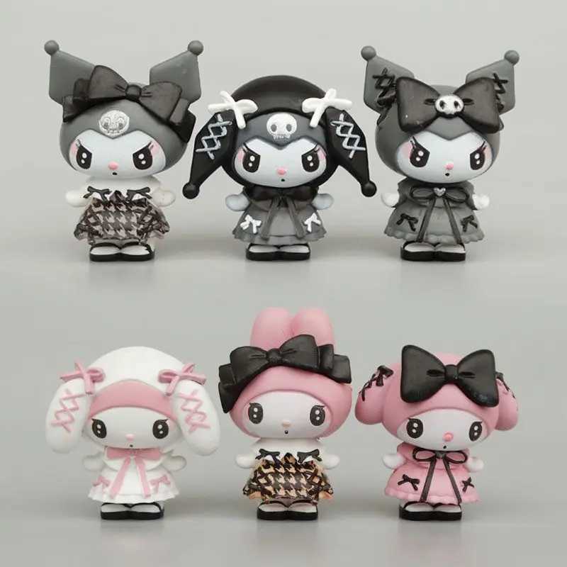 Sanrio Kawaii Blind Box Doll Kuromi Cartoon Figure My Melody Lolita Style Cute Mini DIY Handmade Decorative Model Toy Giftw250526
