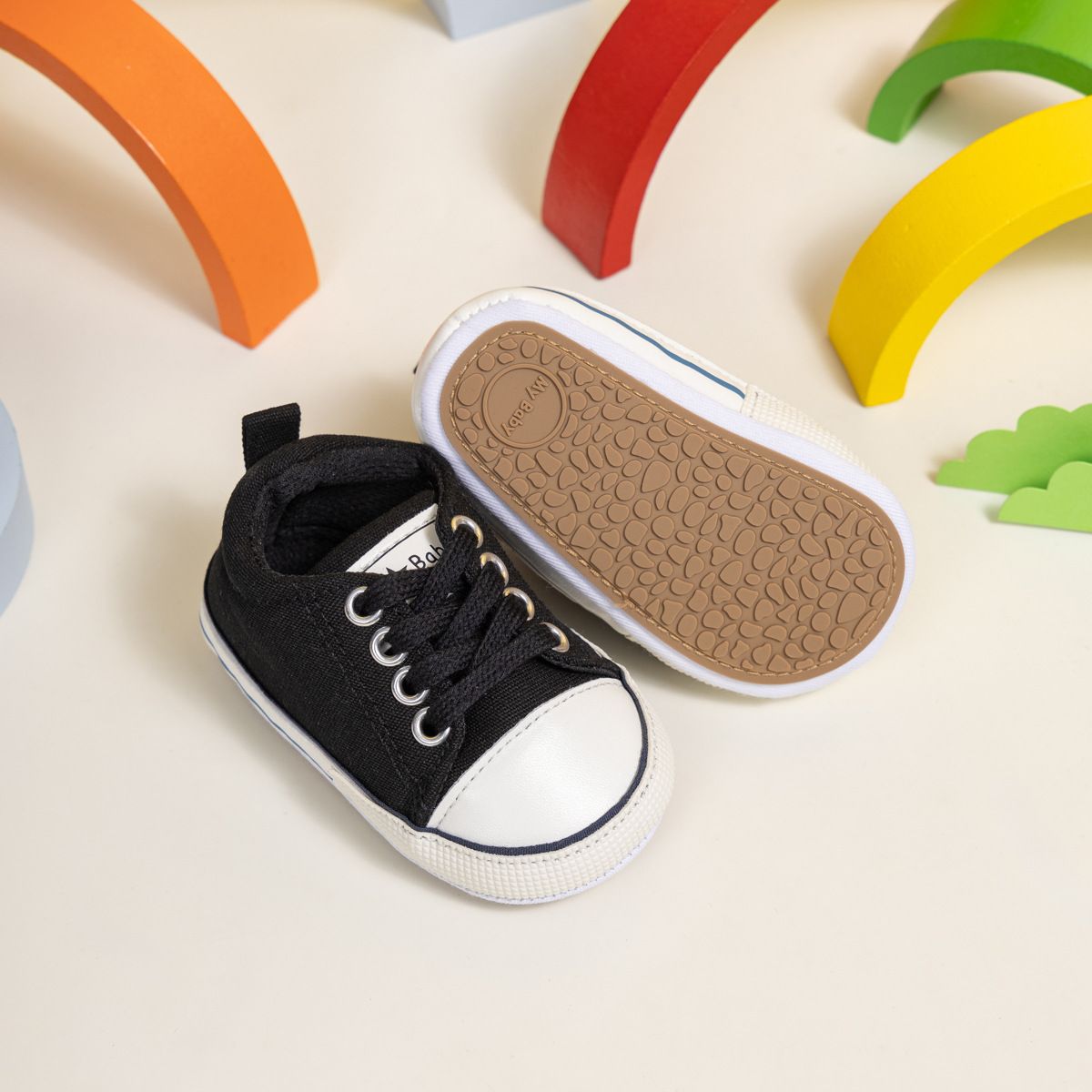 Newborn Classic Five Colors Boys Girls Baby Shoes Littlesprouts Casual Canvas Sneakers Soft Rubber Soles Anti-slip Unisex Infant First Walkers