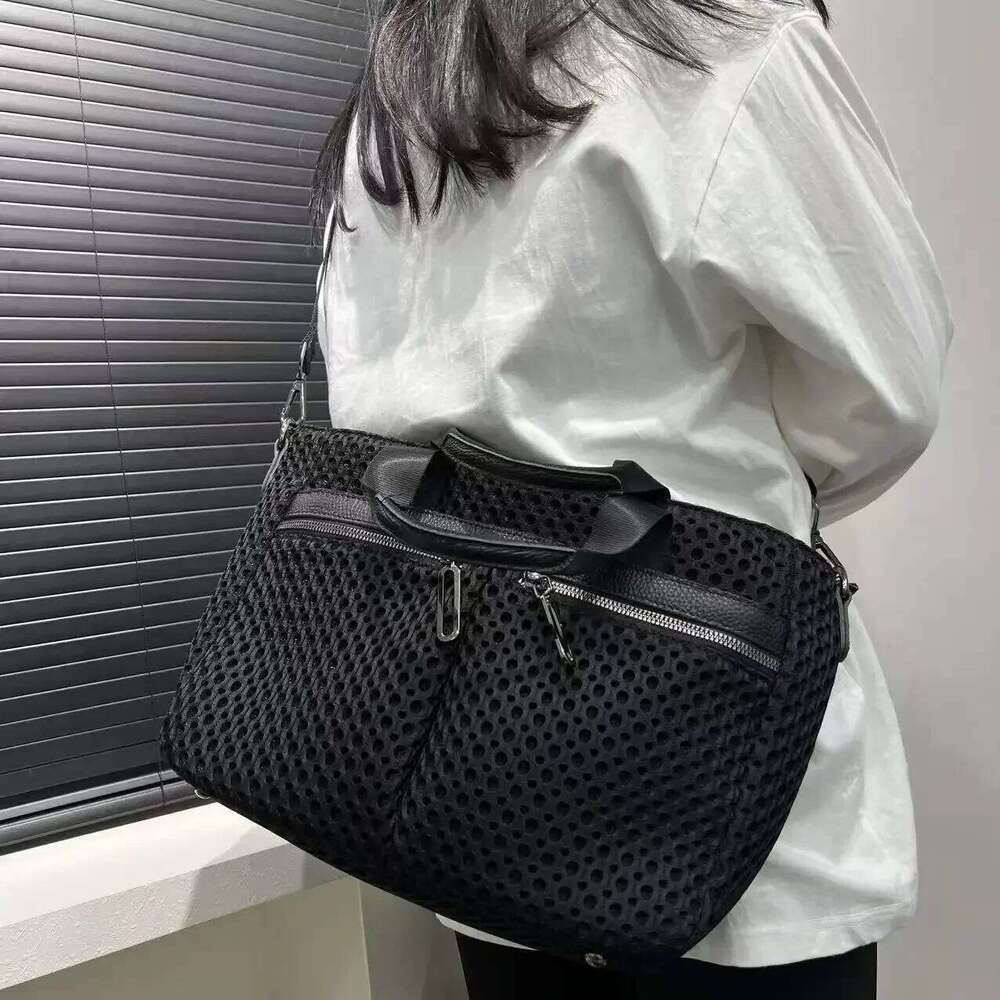 Women's Bags Designer Fashionable Casual Women's Mesh Handbag, Lightweight And Multi Pocket Splicing Handbag Suitable For Daily Use