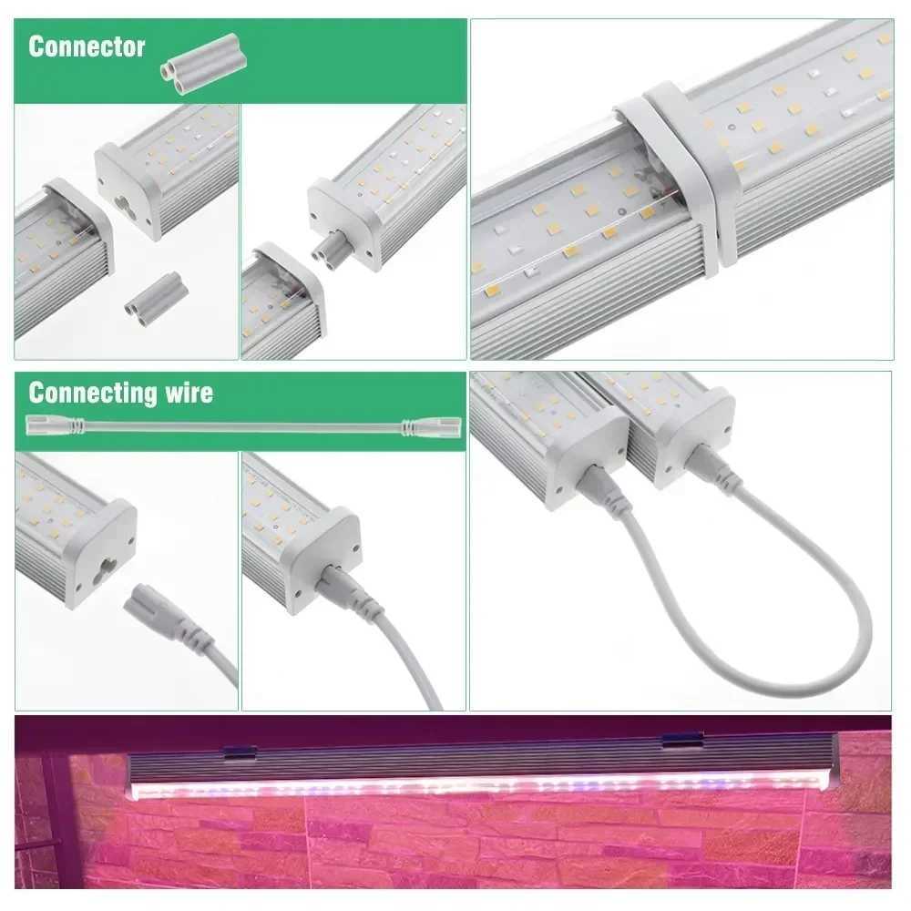 Newest 1/2/4/6PCS Full Spectrum LED Growing Lights for Greenhouse Plants Veg Flowers Fill Light Soilless Cultivation Lamps HotXJ250526