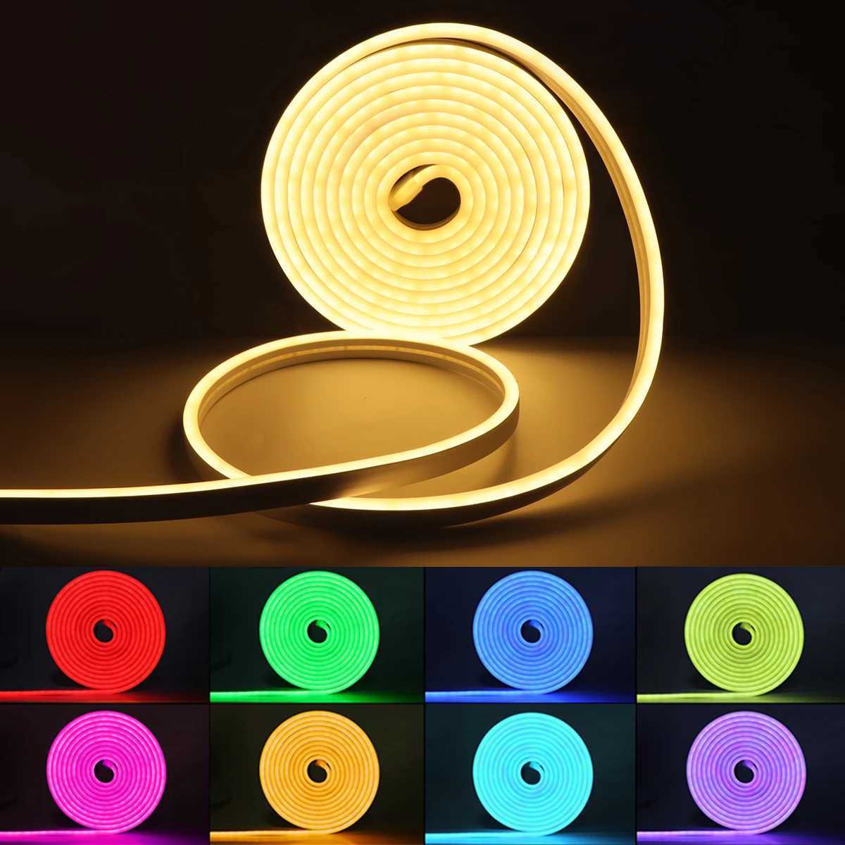 USB Zigbee Tuya Smart Life 5V RGB Neon Light LED Strip Voice Control Neon Rope Tube Outdoor Garden Backlight Decoration Alexa W250526