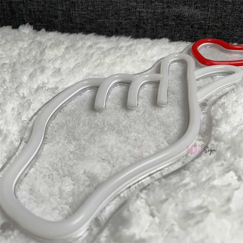Hand Heart Gesture Neon Sign Bedroom Wall Decor Room Wedding Decoration Sign Love LED Neon Lights Lamps for Birthday Gifts W250526