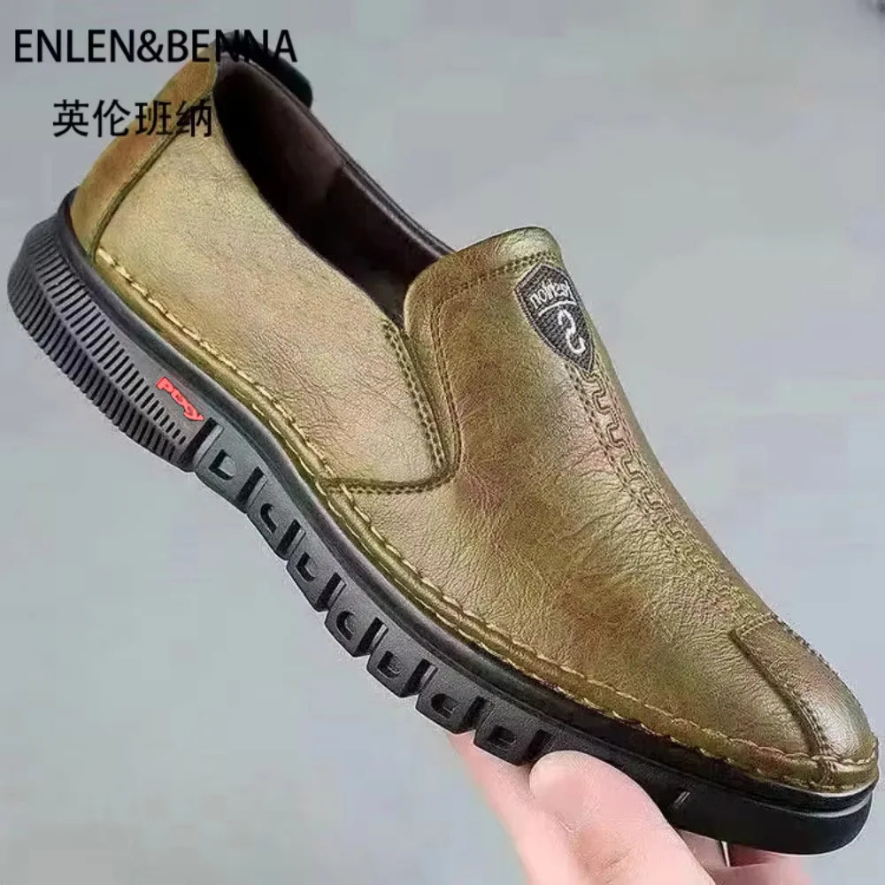 Mens shoes comfortable fashion synthetic leather soft sole surface nonslip mens 250526