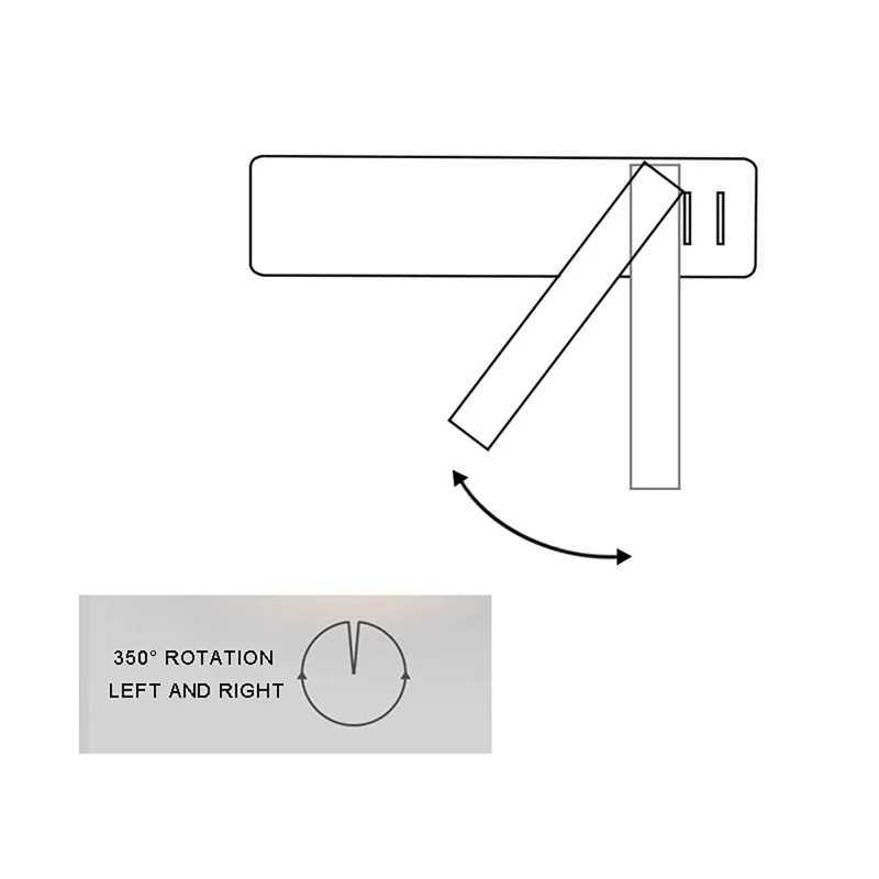 LED Wall Lamp Reading Light for Bedroom Hotel Headboard Night Book Lamp Rotation Bedside Wall Sconce with 3W Spot LED LightXJ250526