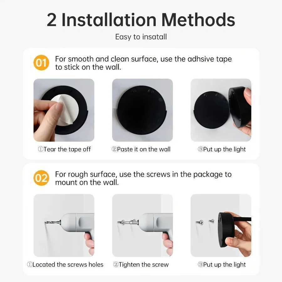 HPH USB Rechargeable Intelligent Human Sensing Wireless Wall Light Dimmable LED Spotlight For Lighting Paintings PicturesXJ250526