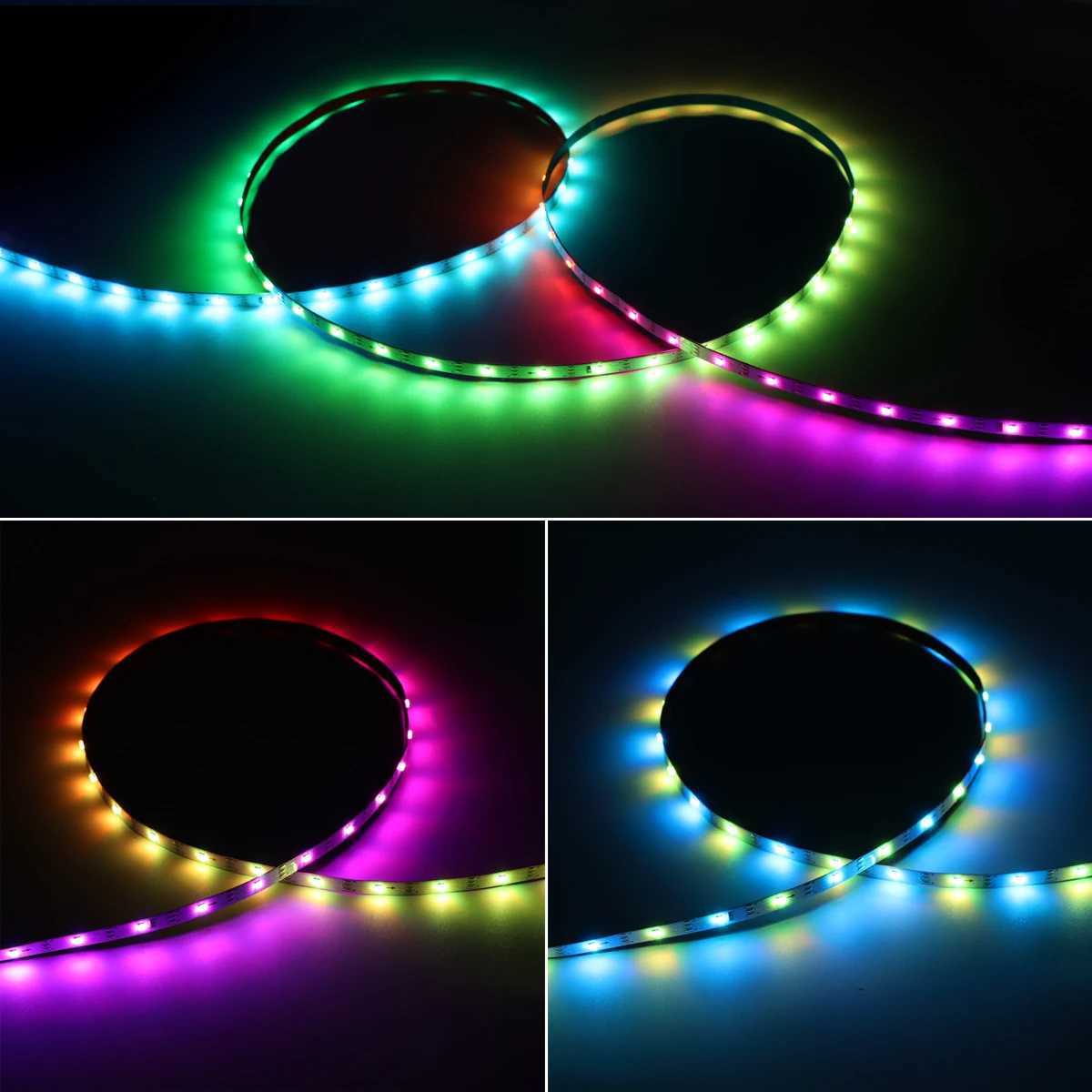 RGBIC WS2812B USB 5V Neon LED Lights Strip Bluetooth Smart Addressable Pixels Neon Tape For Bedroom Kitchen TV Ambient Lighting W250526