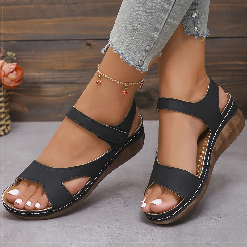 Womens Sandals Casual Summer Shoes Woman 2025 Summer Sandals Low Heels Sandalias De Mujer Comfortable Wedges Footwear Women 250603
