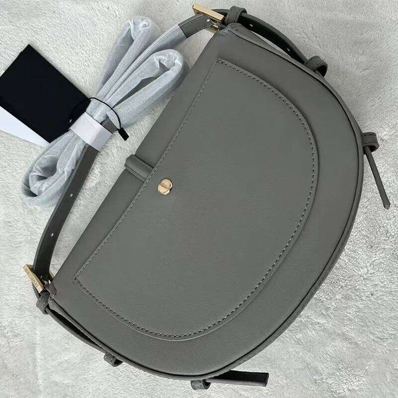 Designer Bag Commuting Women S Armpit Saddle Solid Color Cowhide Fashionable Single Shoulder Crossbody Half Moon