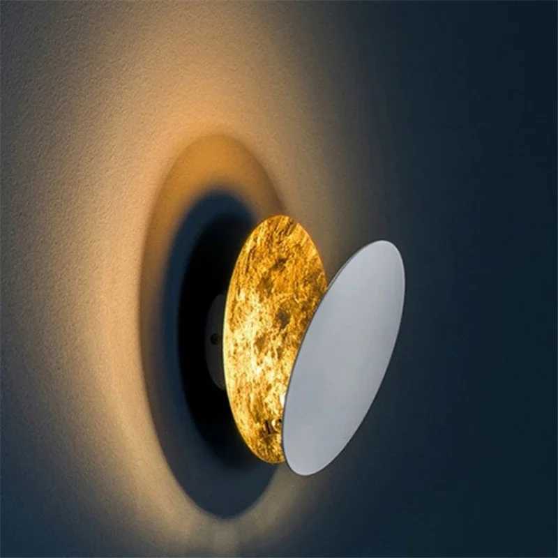 Italian Smith Lederam solar eclipse silver Tao wall lamps can be rotated Wall Light living room bedroom bedside lamp LuminaireXJ250526