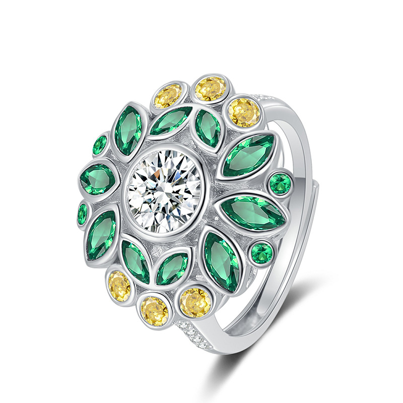 Sophisticated Ladies' 925 Sterling Bracelet Featuring Shimmering Emerald-Toned Gemstones
