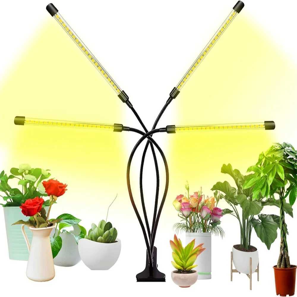 LED USB Clip Grow Light 3000K Full Spectrum Plant Lamp Timing Control Indoor Greenhouse Flower Seedling Phyto Lamp 1-5HeadsXJ250526