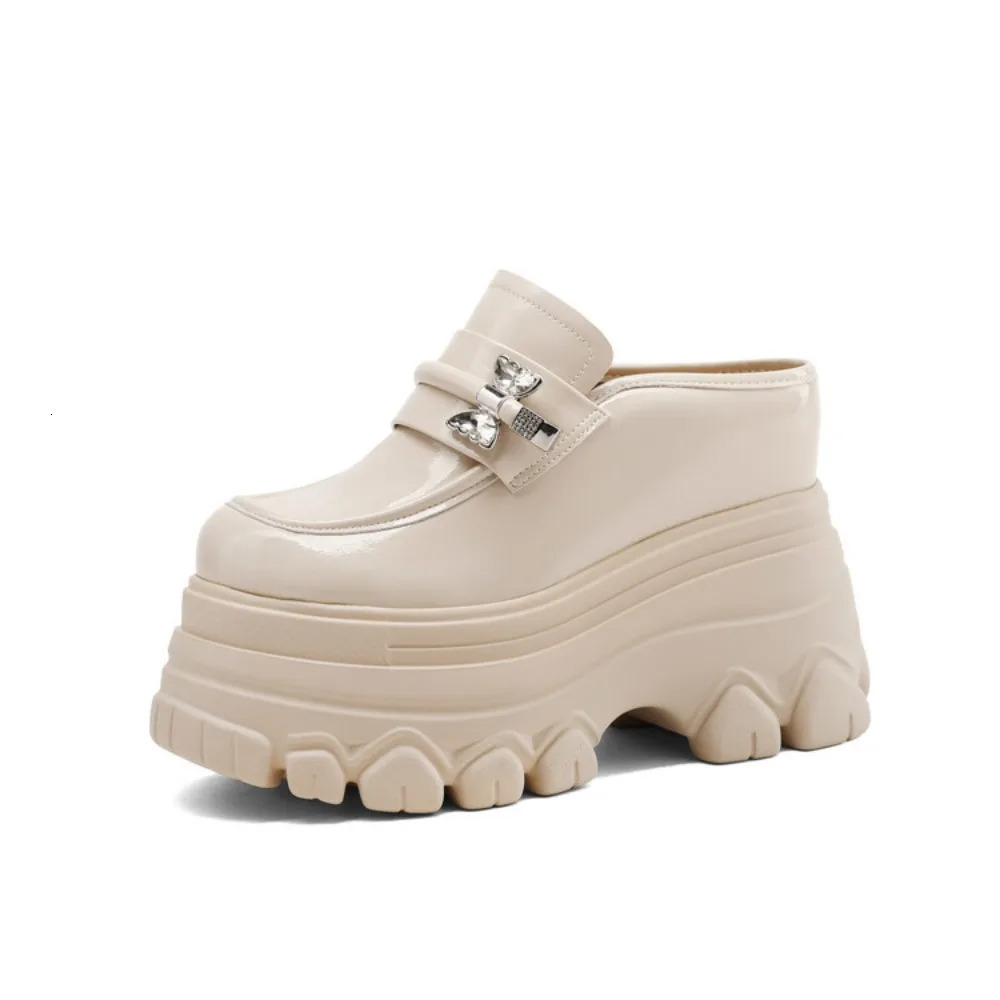 High Heels Baotou Half Slippers Womens Summer Genuine Leather Fashion Mules Shoes Thick Heel Wedges Slippers 250526BJ - view 7