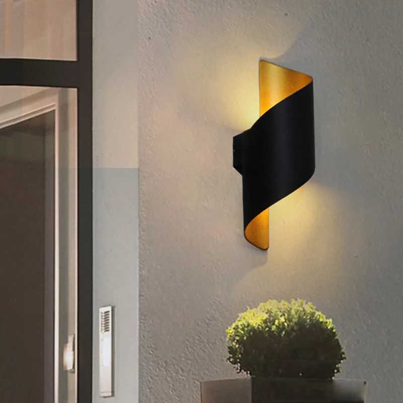 LED Wall Lamp Spiral Design 10W D Mekan Duvar Iklar Modern skandinav Sconce Su Geirmez Lamba Mekan Duvar I Ev DekoruXJ250526