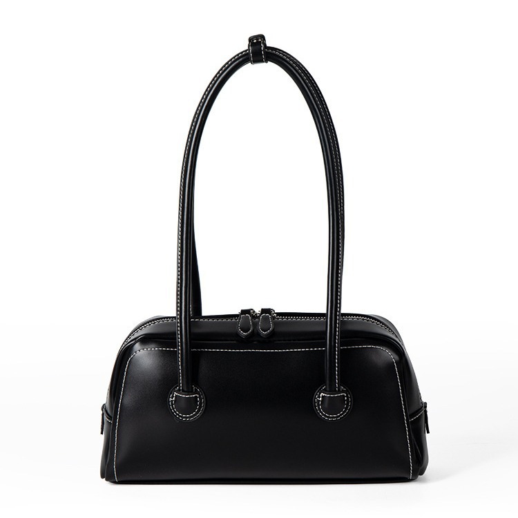 New Korean version niche design high-end texture single shoulder for women's commuting versatile large capacity Boston bag