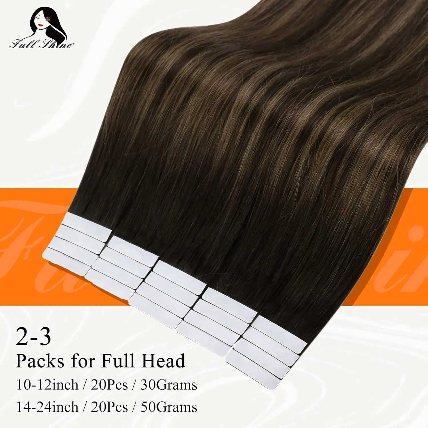 Full Shine Tape In Human Hair Extensions Omber Color Blonde Skin Weft Natural Real Remy Human Hair Skin Weft Adhesive For Salon S25526