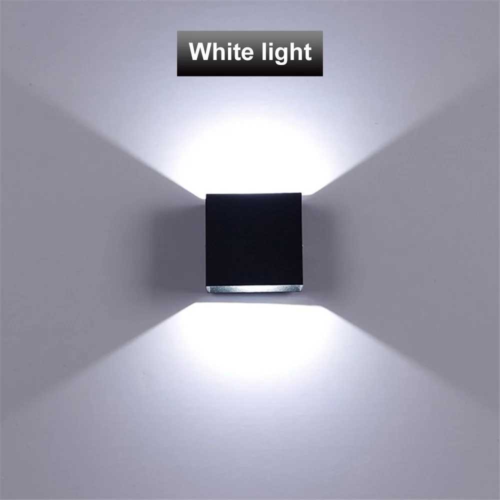 6W/12W LED Wall Light Outdoor Porch Garden Wall Lamp Indoor Bedroom Bedside Decoration Lighting Lamp AluminiumXJ250526