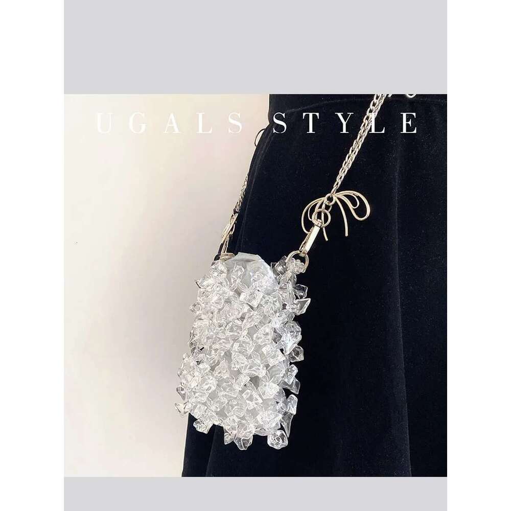 Dia Purses And Handbags Bags For Women Crystal Bucket Clutch Purse Evening Banquet Rhinestone Shoulder Bag