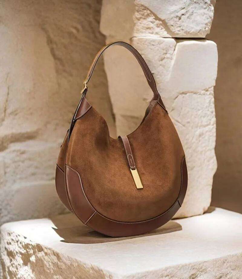 Designer Women Shoulder Bags Maillard Autumn Winter Big Shopper With Small Purse Vintage Faux Suede Large Capacity Tote Bag