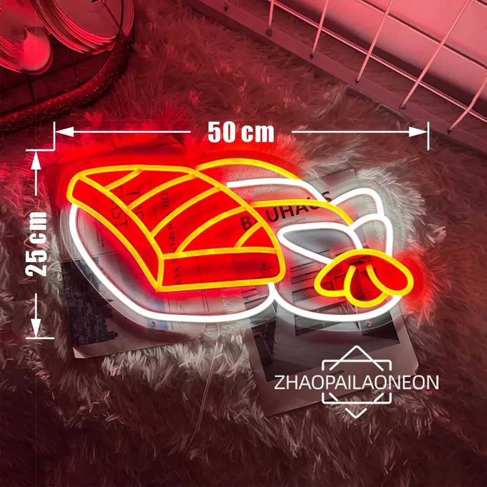Sushi Neon Sign LED Lights Japanese Food Shop Restaurant Neon LED Sign Dining Room Decor Wall Hanging Neon Light Signs USB W250526