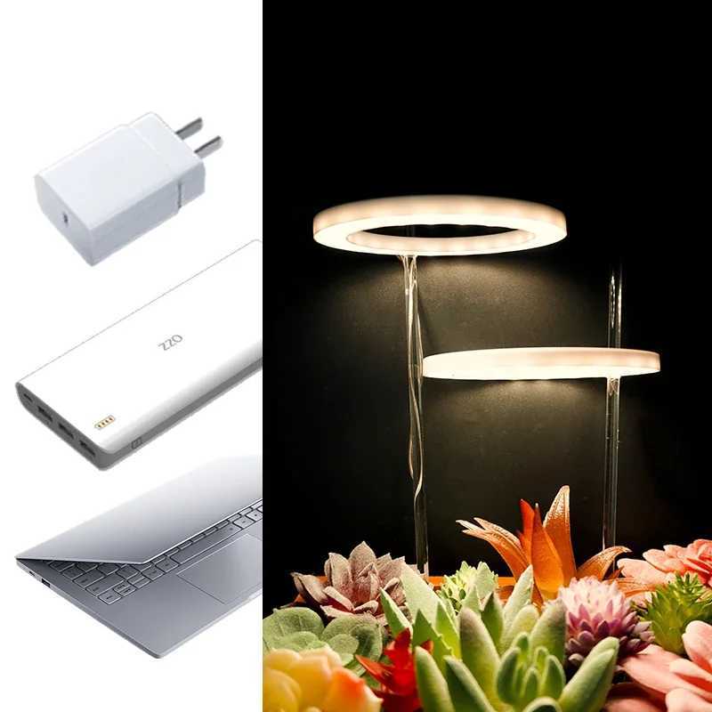 LED Angel Ring Grow Plant Light DC 5V USB Plug Phytolamp for Plants Full Spectrum Lamp For Indoor Seedlings Home Flower SucculentXJ250526