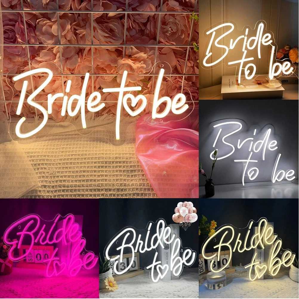 Bride To Be Neon Signs For Wall Decor Dimmable LED Lights Romantic Room Decoration For Wedding Engagement Party Art Light Up Sign W250526