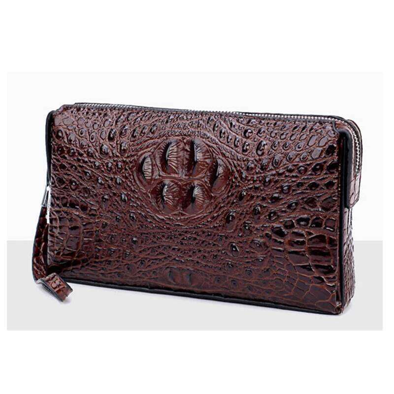 XMESSUN New Fashion Design Crocodile Pattern Clutch Cowhide Genuine Leather Envelope Bag Coin Purse INS K345