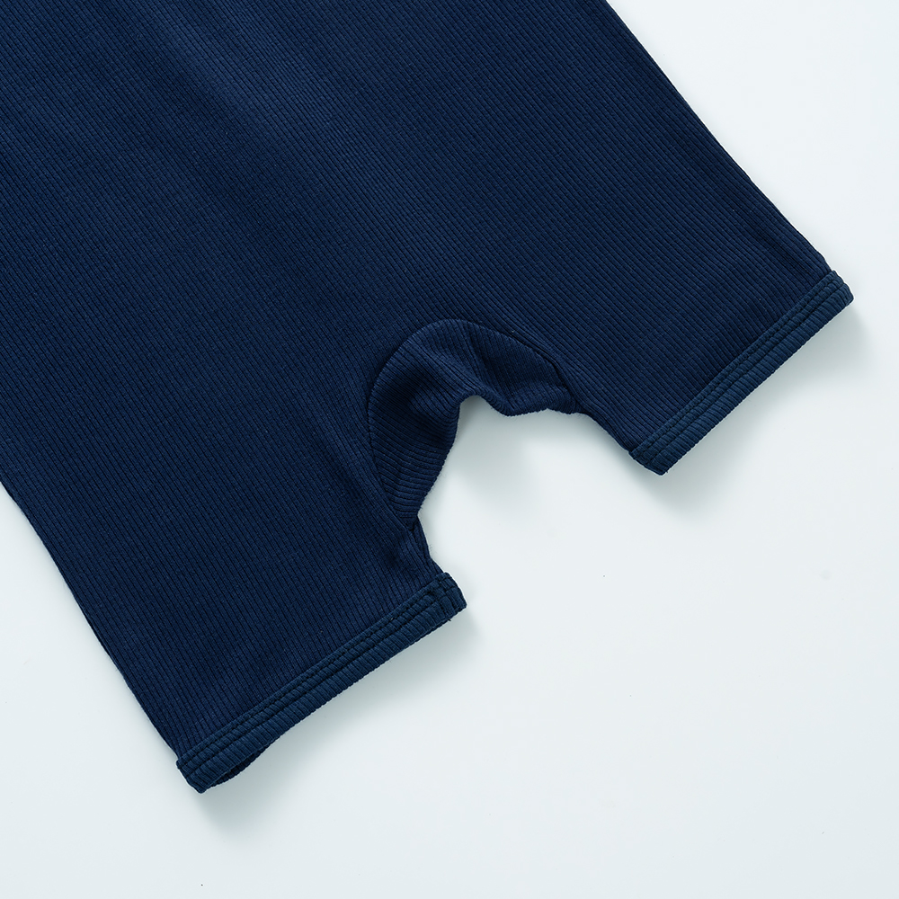 New Design Short Sleeve Zipper Clothing High Quality Threaded Plain Summer Newborn Bodysuits