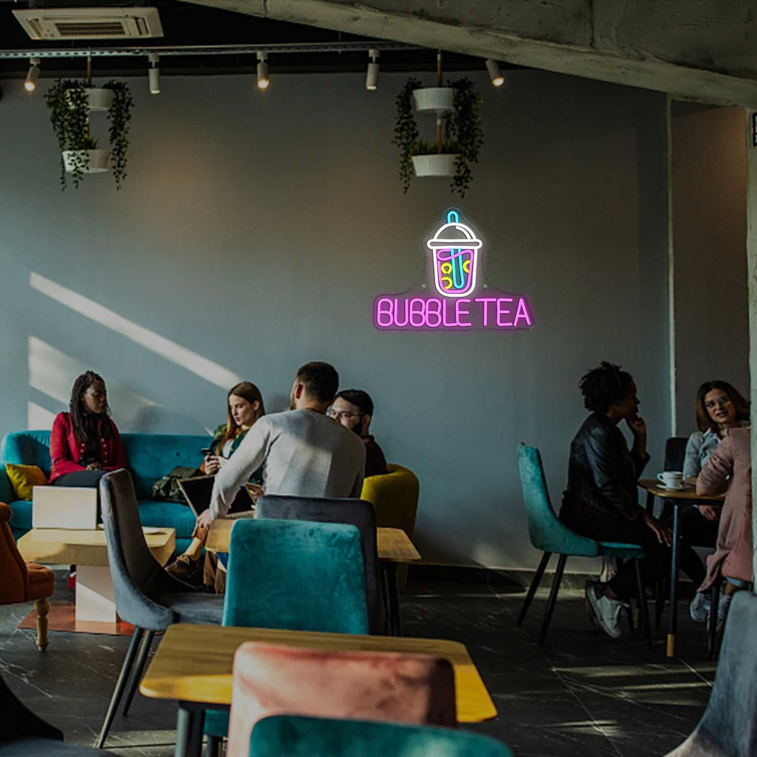 Bubble Tea Neon Signs For Wall Decor Milk Tea Room Decoration Boba Drink LED Lights Dessert Shop Bar Club Welcome Sign USB Lamp W250526