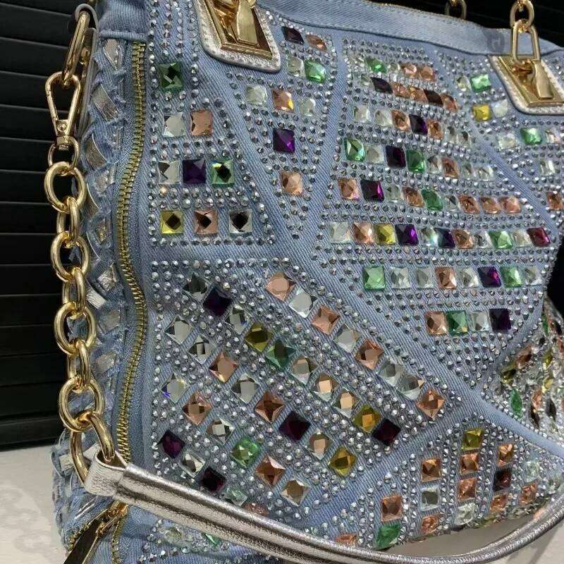 Women's Bags Designer Women's Fashion Denim Braided Tote Bag Large Capacity Dia Shoulder Handbag