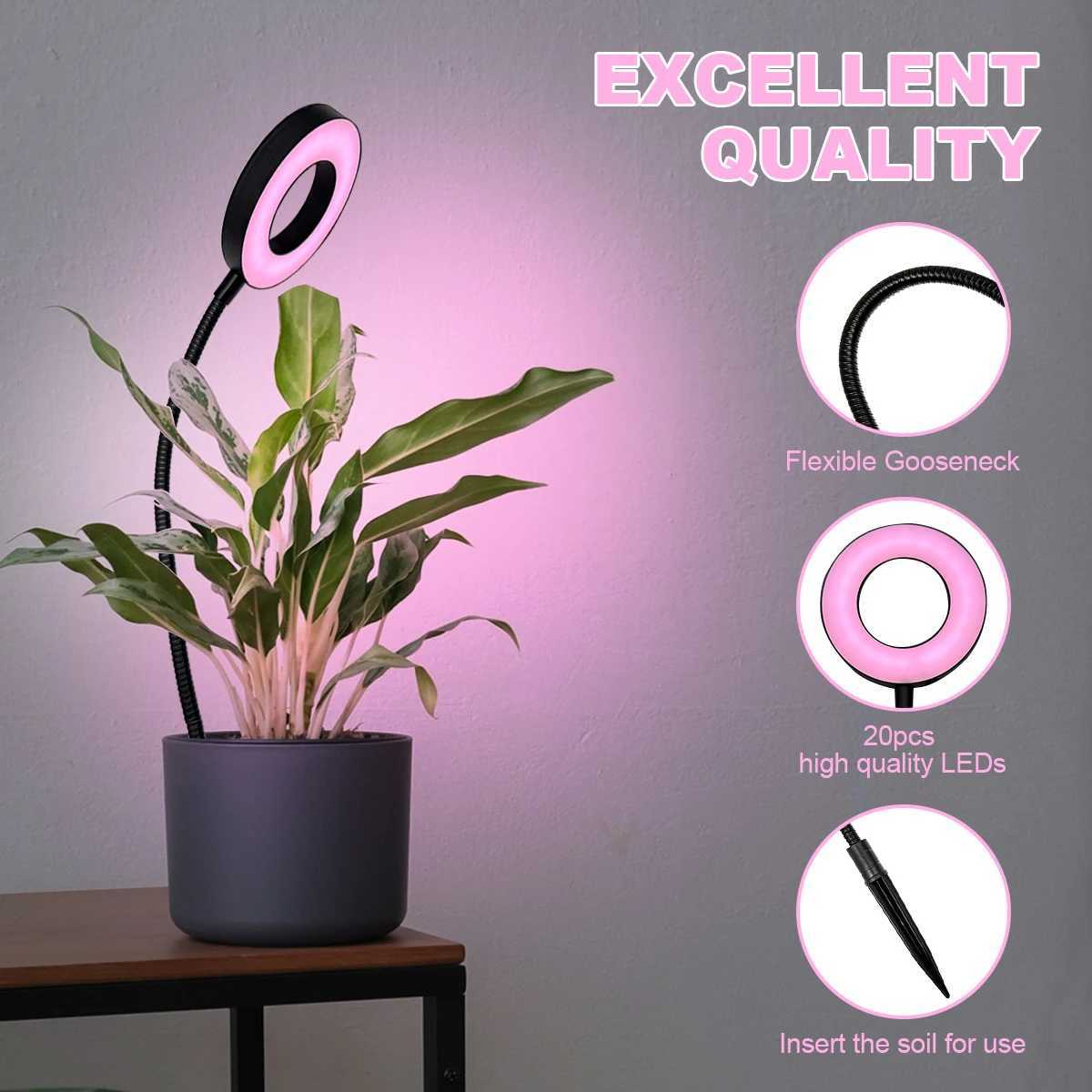 Ground Insert Hose Plant Growth Light LED Fill Light Timing USB 5V Indoor Pot Light Full SpectrumXJ250526