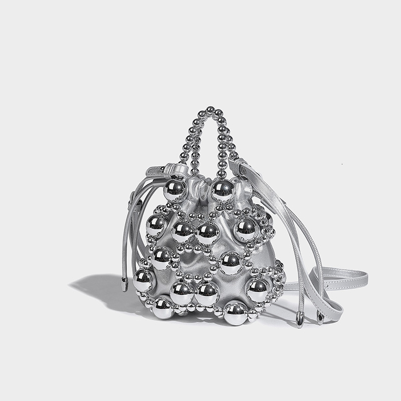 Niche Design 2024 Fashion Versatile Exquisite Hollow Woven Beaded High-end Handbag Crossbody Bag