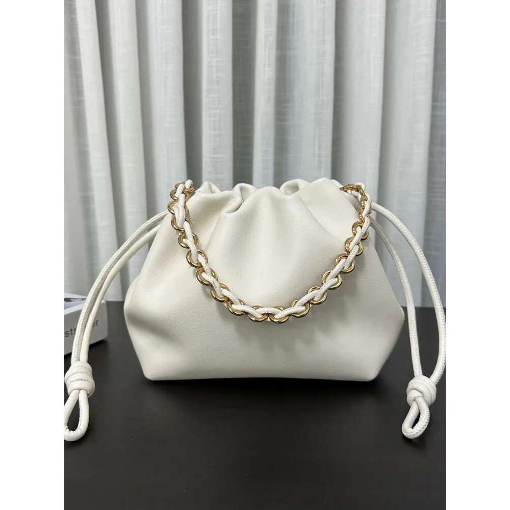 Office Women Single Chain Strap Shoulder String Bucket Versatile Multi Functional Design Casual Split Leather Crossbody Bag bag