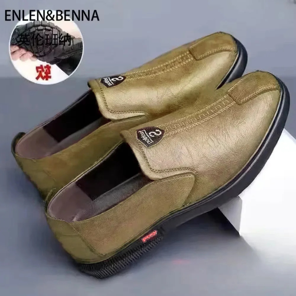 Mens shoes comfortable fashion synthetic leather soft sole surface nonslip mens 250526
