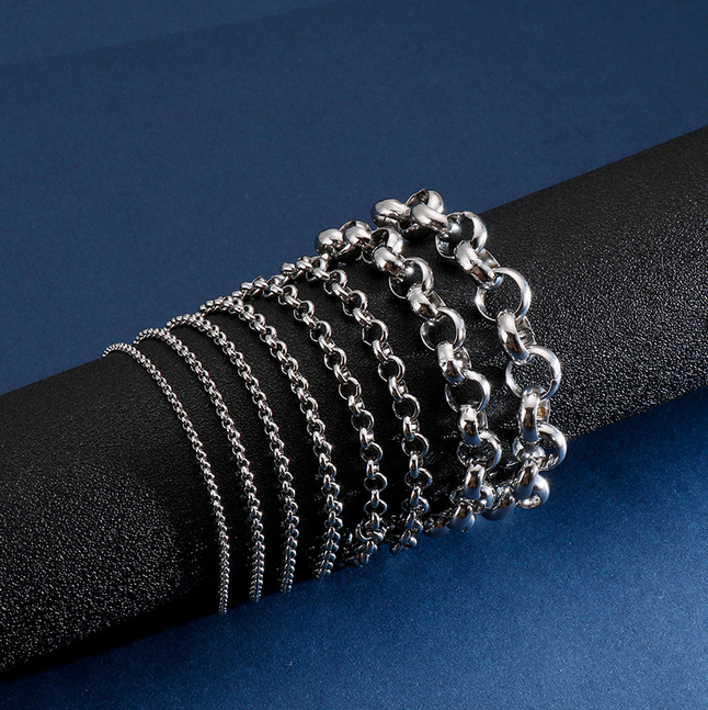 Link Bracelets Gold Color silver color Belcher Bolt Ring Men Women Solid Bracelet Jewllery 20cm 2.4mm -12mm