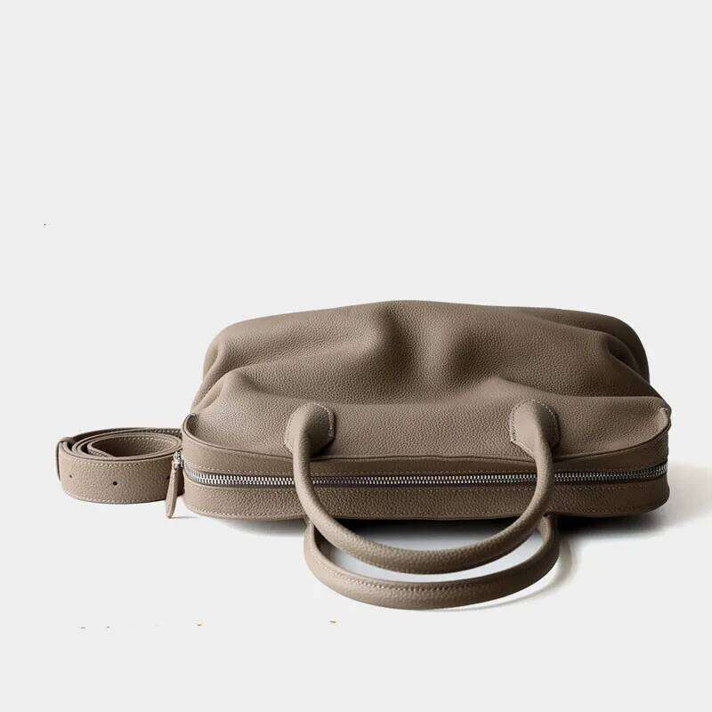 Hot Selling High-Quality Large Capacity Cowhide Tote Fashionable Commuting Handbag Elegant Casual Shell Women's Bag