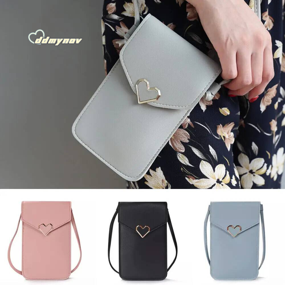 Ladies Touch Screen Cell Phone Purse Smartphone Pu Leather Shoulder Strap Handbag Women Bag Fashion Mobile Wallet 2024 ddmynov