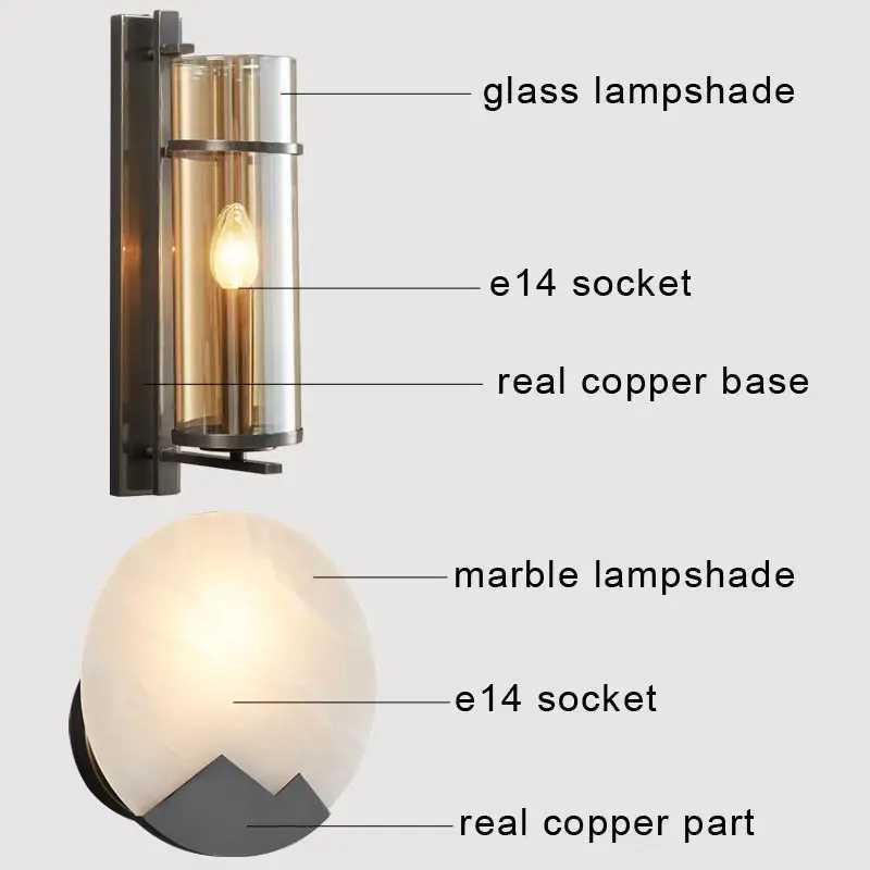 Modern LED Wall Lights Sconces Fixtures Lamp Nordic Bedroom Lamp Mirror Light Kitchen Bedside Living Room Decoration Home GlassXJ250526