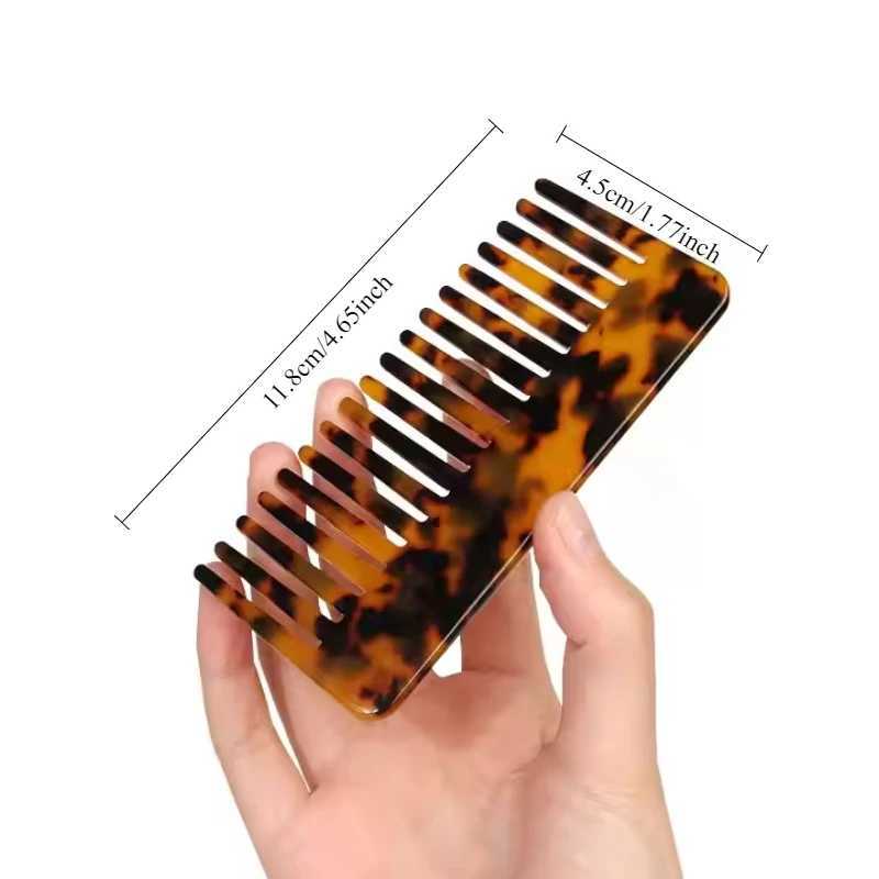 Wide Teeth Acetate Hair Combs Anti-static Massage Hair Brush Hairdressing Colorful Hairdress Salon Styling Traveling Accessories R250526