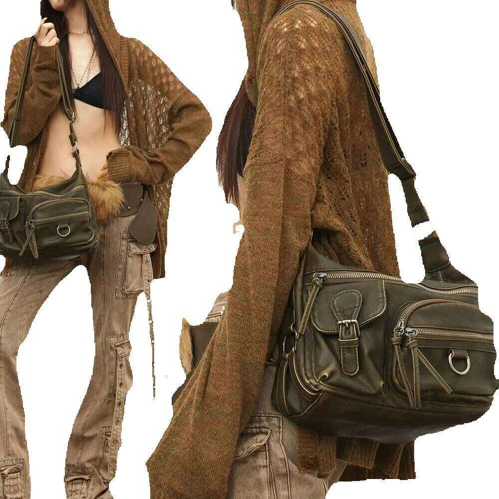 Designer Luxury Designer Luxury Annmouler Designer Women Shouler Large Capacity Crossbody Casual Soft Pu Leather Messenger Bag Multi-Pocket Purses