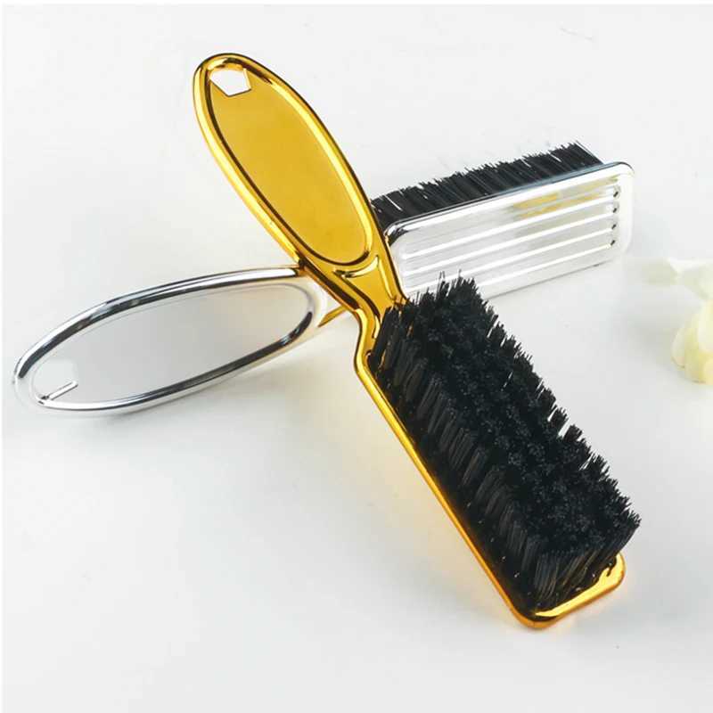 Fade Brush Hair Comb Scissors Cleaning Brush Barber Shop Skin Plastic Handle Hairdressing Soft Cleaning Brush Hair Styling Tools R250526
