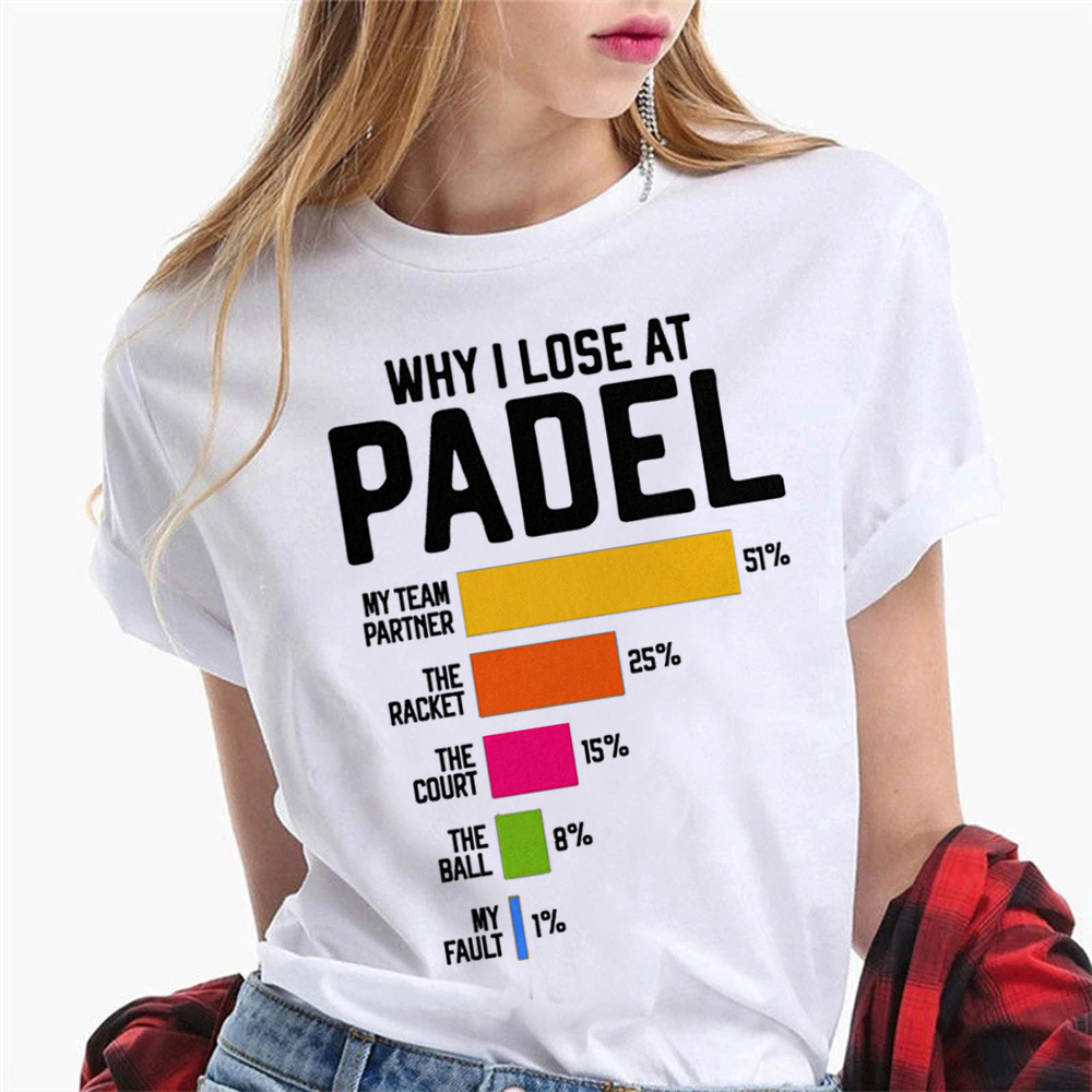 Women's T Shirts Padel Shirt Women Streetwear Summer Top Female Anime Graphic Designer Clothing