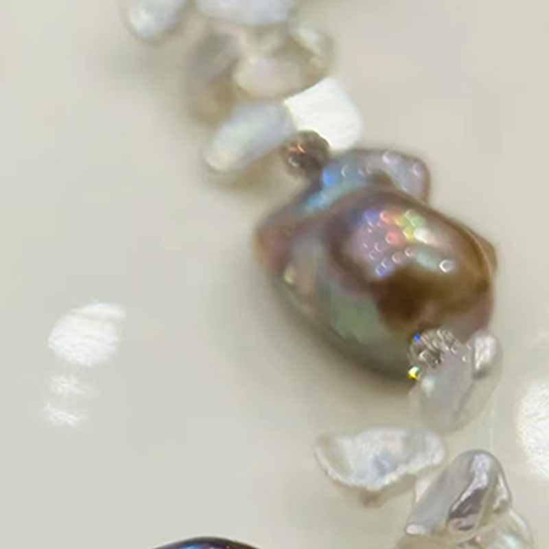 Ladys Elegant Baroque Pearl Necklaces - Thicker Design with Dainty Pearls for a Classic Look