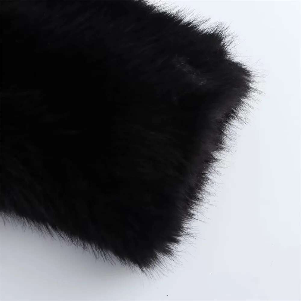 2024 Autumn New Women's Clothing Style Fashionable and Versatile Flip Collar Long Sleeve Artificial Fur Effect Coat