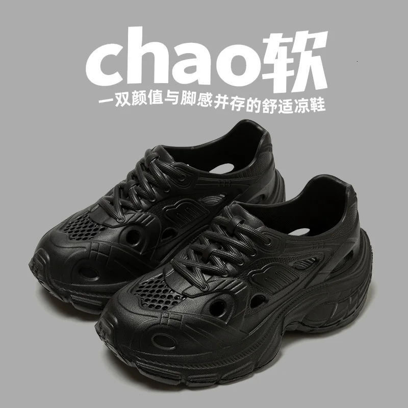 Womens Soft EVA Summer Sandals round Toe Flat Home Slides Dry Wedges Platform Beach with Thick Bottom for Garden Use 250526