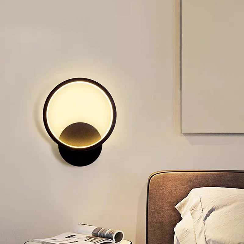 Modern LED Wall Lamp Round Light Aluminium Home Decor For Bedside Living Room Hallway Study Starway Wall Sconce Lighting FixtureXJ250526