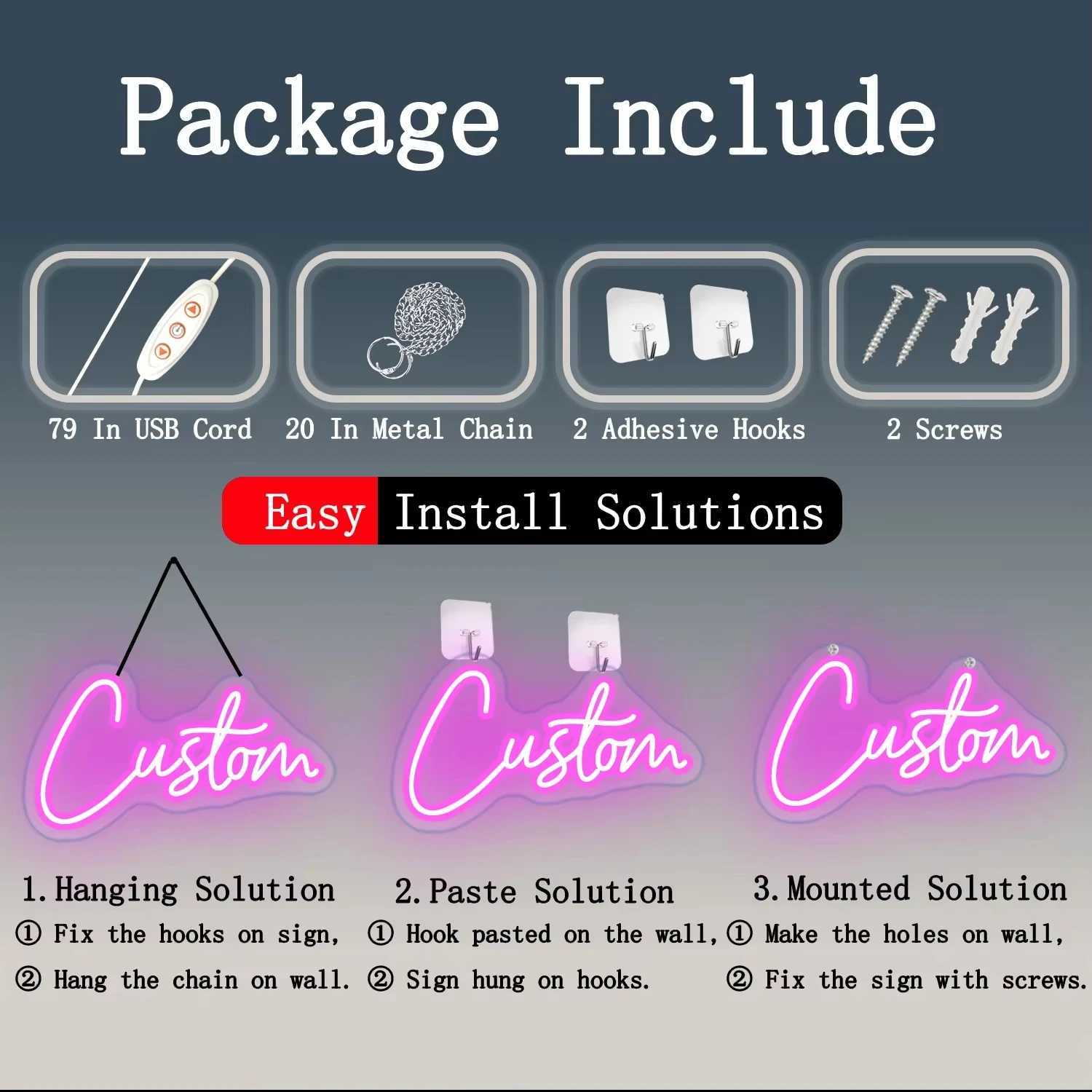 Custom LED Neon Sign USB Powered Personalized Name Sign Wall Decor for Wedding Birthday for Parties Halloween Christmas Gifts W250526