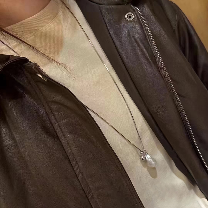 Handcrafted Womens 14k Yellow Gold Plate Pearls Necklace Elegant Everyday Accessory