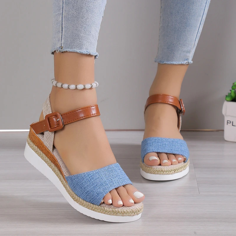 Shoes Sandals Women Summer Fashion Wedge Ladies Party Womens Plus Size Footwear Female 250526