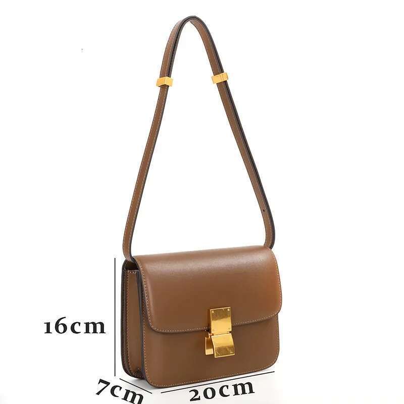2024 New Fashionable Tofu Box Original Leather Shoulder Crossbody Bag Small Square Explosion Popular Women's