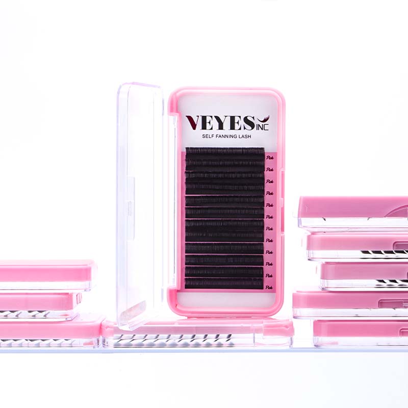 Private Label Volume Lashes 0.05mm 0.07mm Blooming Eyelash Faux Mink Lash Extension Supplies Easy Fan Eyelash Extensions